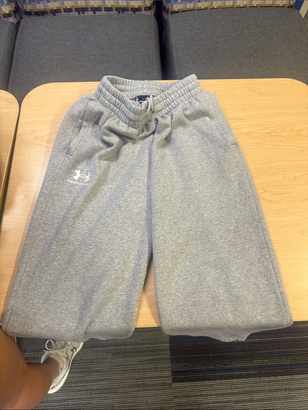 Under Armour Kids' Gray Athletic Shorts with Logo